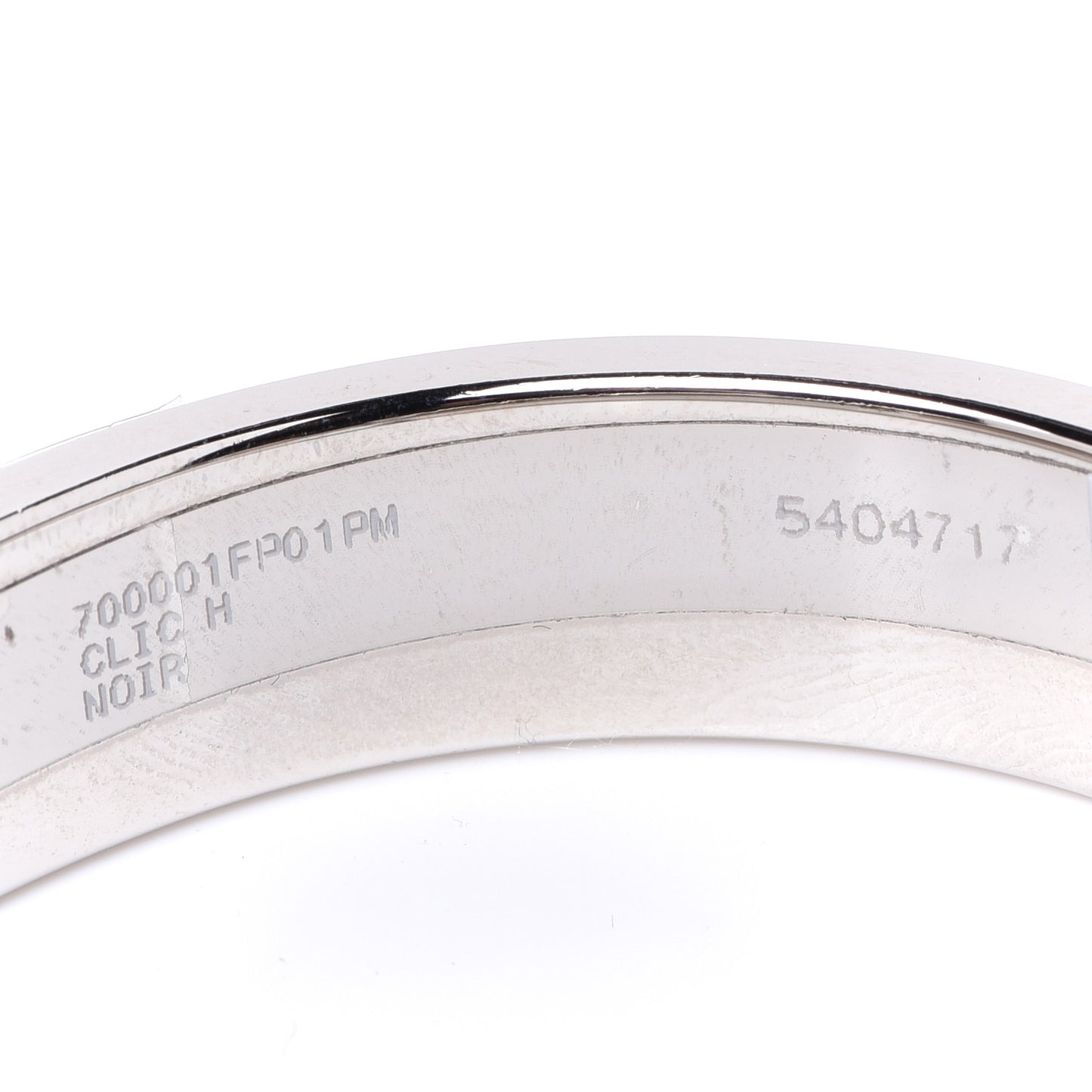 Enamel Narrow Clic Clac H Bracelet PM Black
