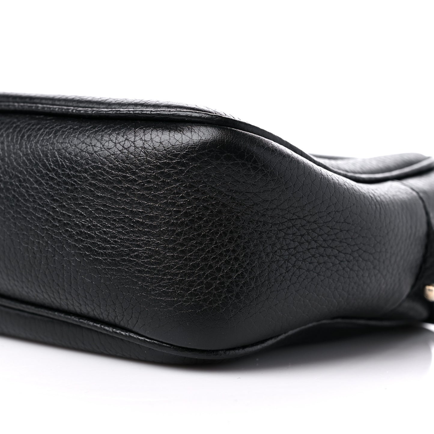 Pebbled Calfskin Small Soho Disco Bag Black