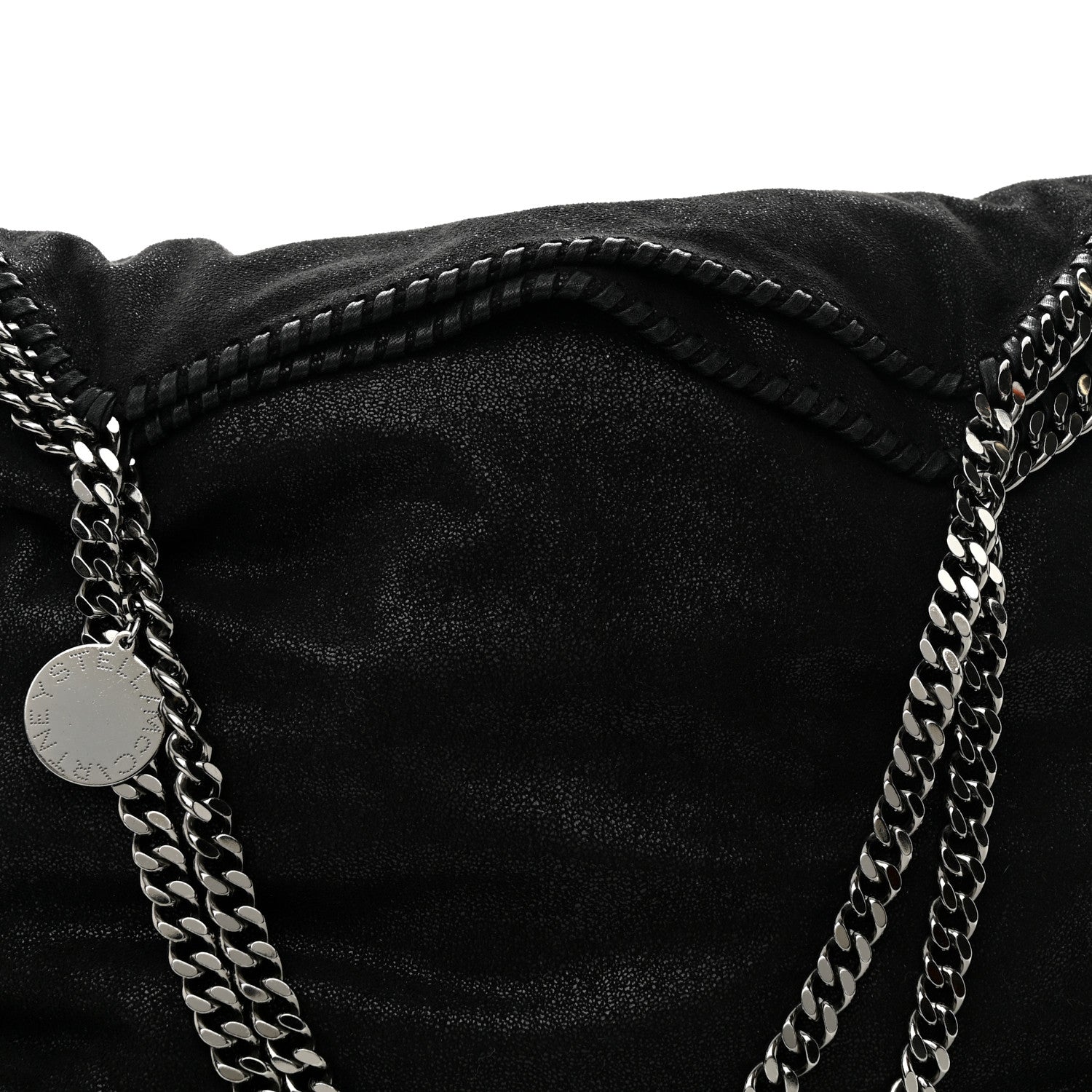 Stella McCartney Shaggy Deer Falabella Fold Over Tote Black 8 of 11