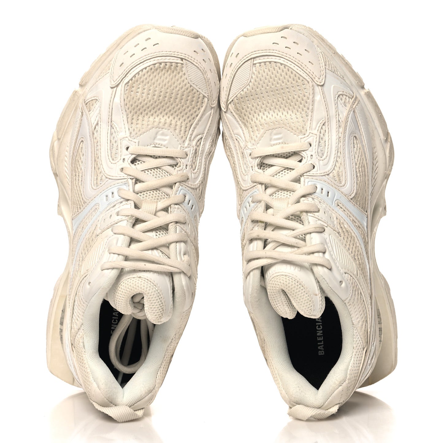 Mesh Rubber Mens X-Pander Sneakers 40 White