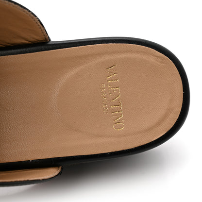 Valentino Garavani Calfskin Vlogo Signature Fringe 45mm Clogs 40 Black 7 of 11