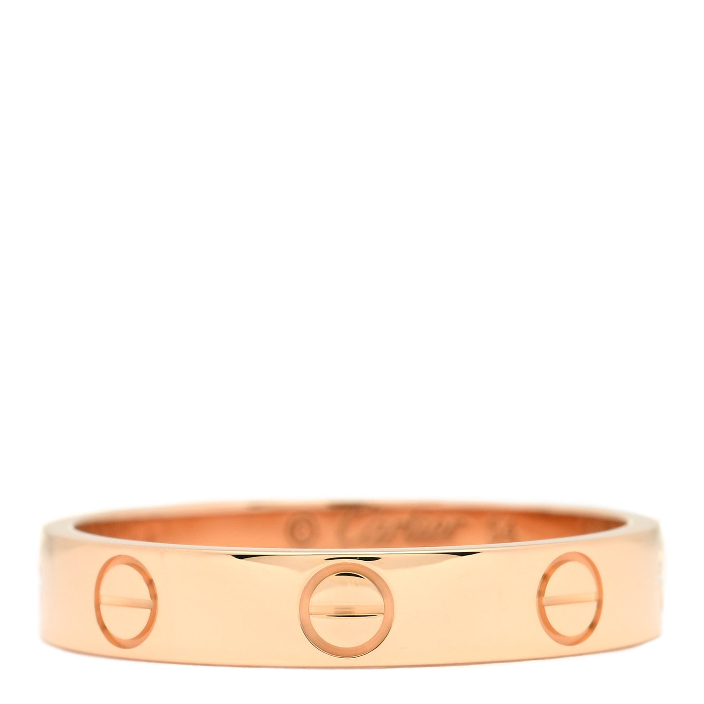 18K Pink Gold 3.5mm LOVE Wedding Band Ring 54 7