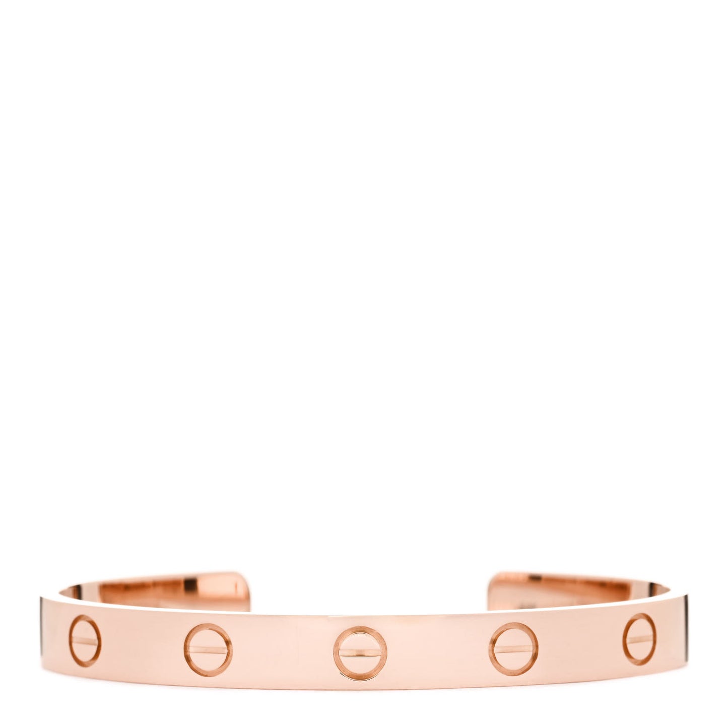 18K Pink Gold LOVE Cuff Bracelet 16