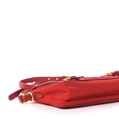 Prada Tessuto Nylon Saffiano Small Messenger Bag Red 6 of 15