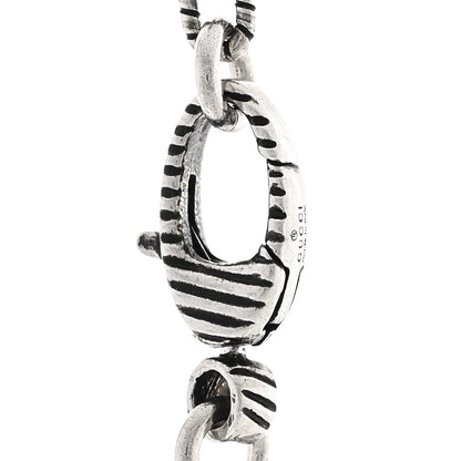 Gucci Sterling Silver Small Textured Interlocking G Pendant Necklace 4 of 5