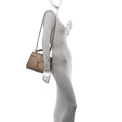 Celine Satinated Calfskin Small 16 Top Handle Bag Beige 2 of 10