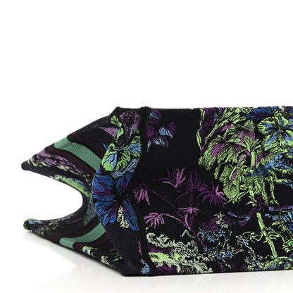 Christian Dior Canvas Embroidered Medium Toile de Jouy Voyage Book Tote Blue Multicolor 9 of 10