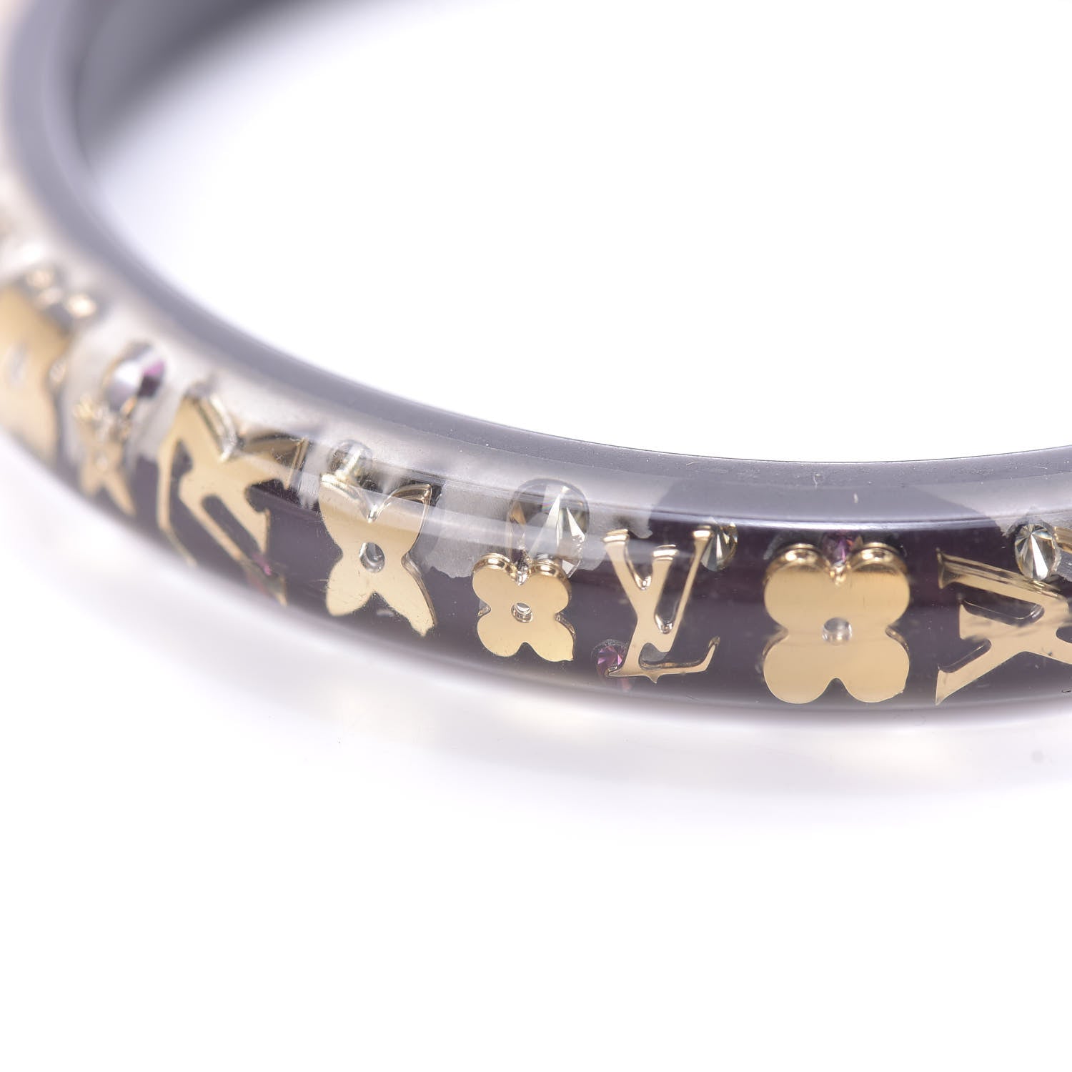 Louis Vuitton Resin Swarovski Medium Inclusion Bracelet PM Marron 4 of 4