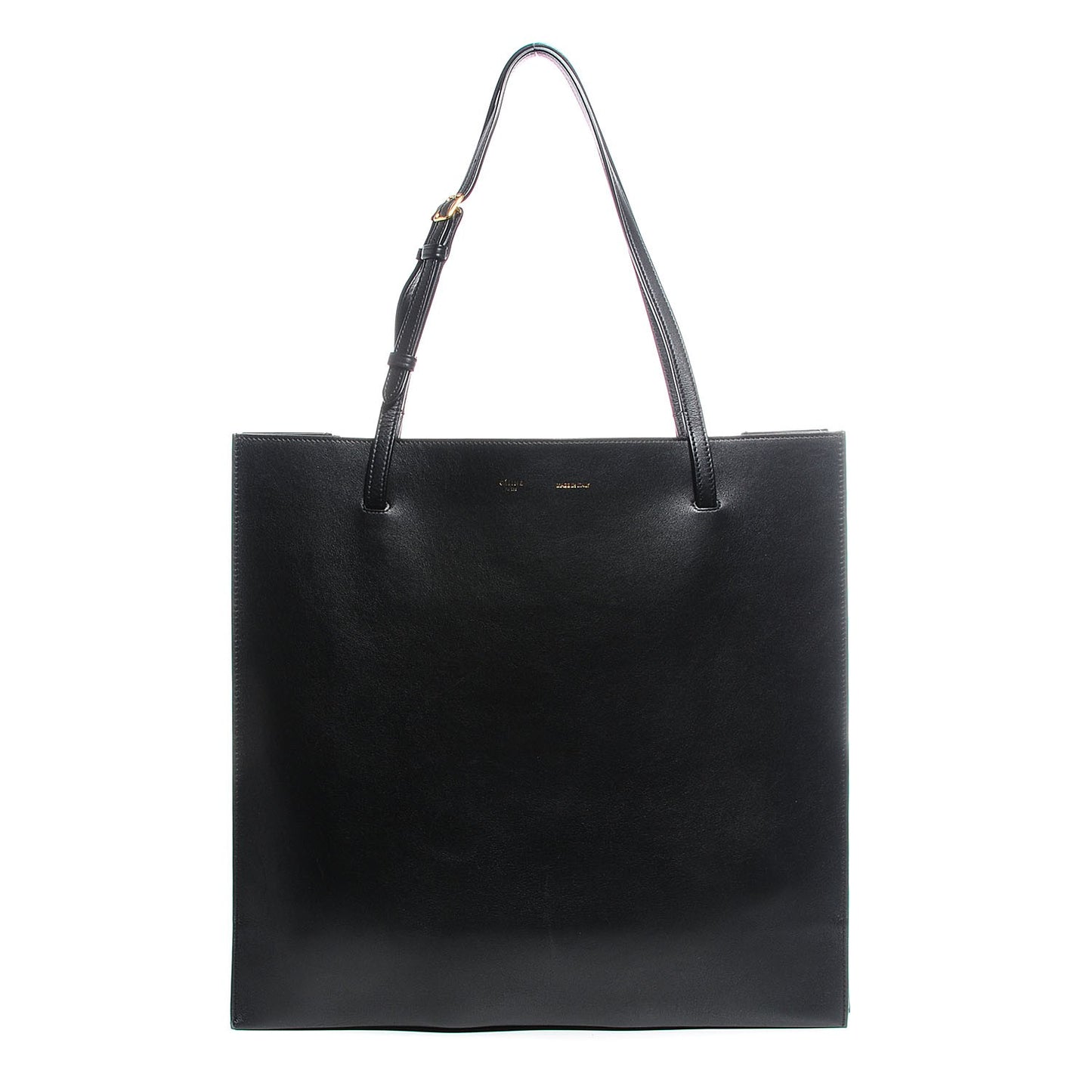 Smooth Calfskin Triple Shopper Tote Black