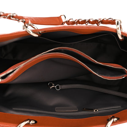 Chanel Caviar Quilted XL Grand Shopping Tote GST Orange 4 of 11