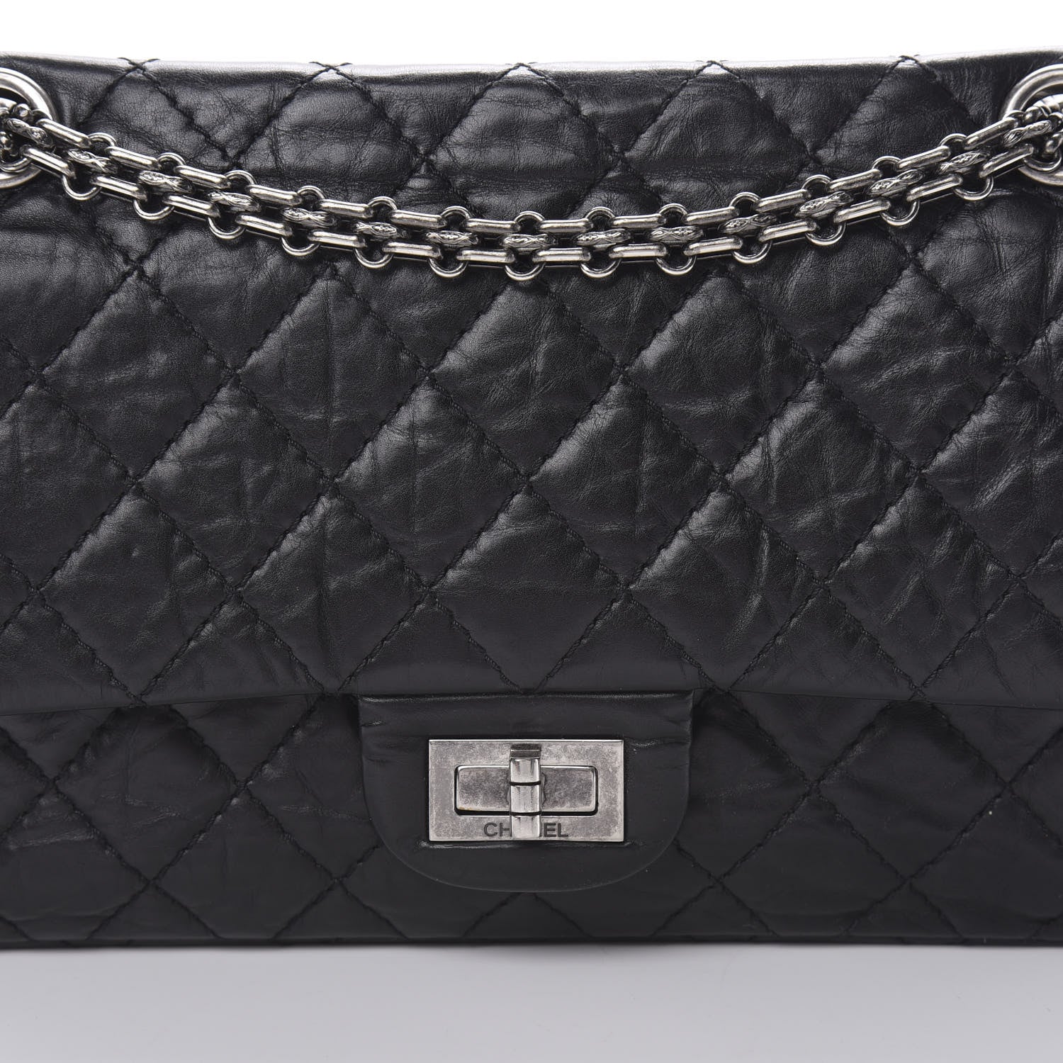 Chanel Aged Calfskin Quilted 2.55 Reissue 225 Flap Black 8 of 15