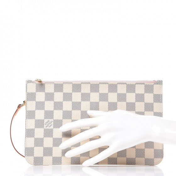 Damier Azur Neverfull MM GM Pochette Rose Ballerine
