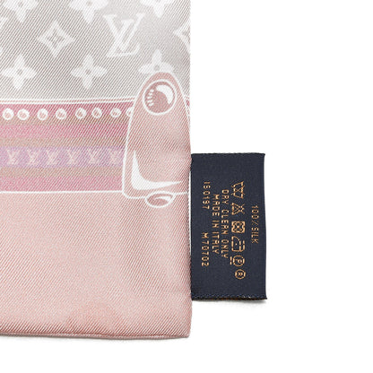 Louis Vuitton Silk Monogram Poodle Animalle Bandeau Rose Pale 5 of 5
