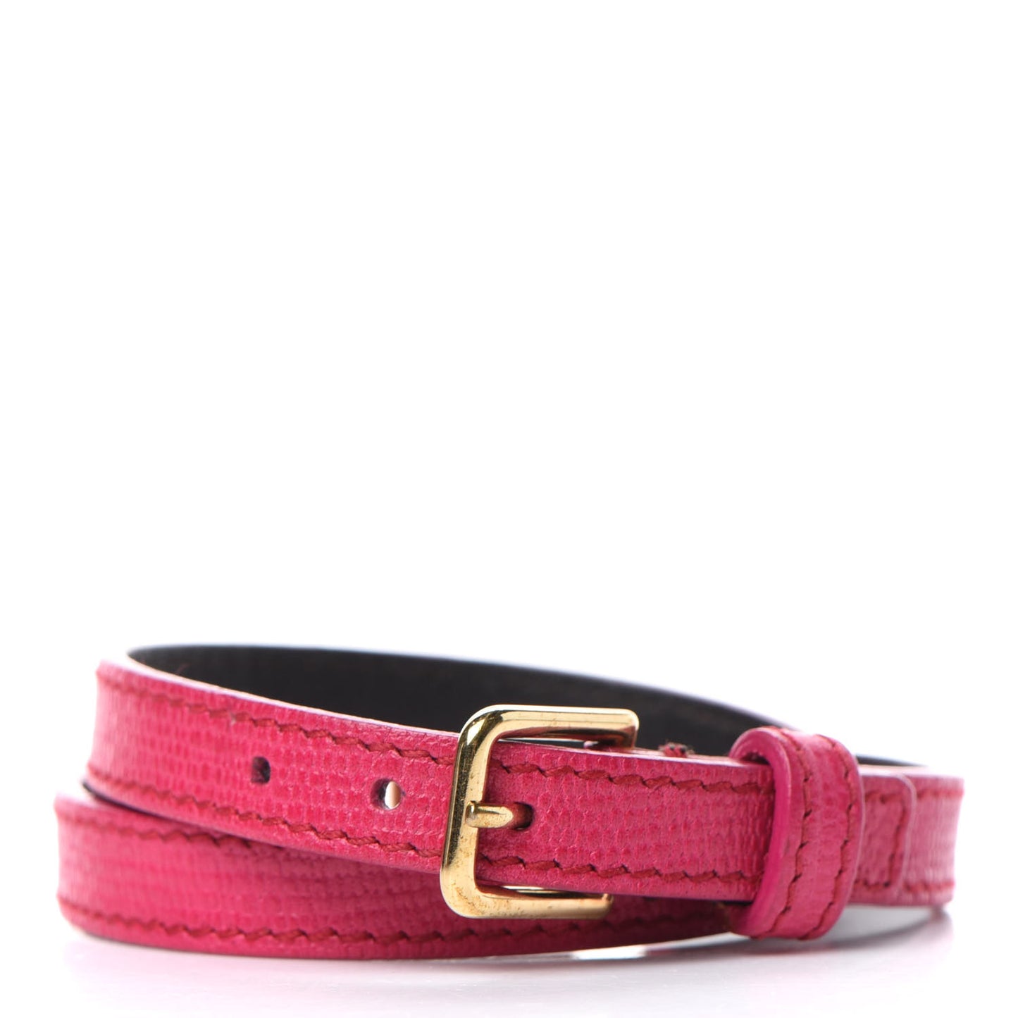 Calfskin Double Wrap Bracelet Pink