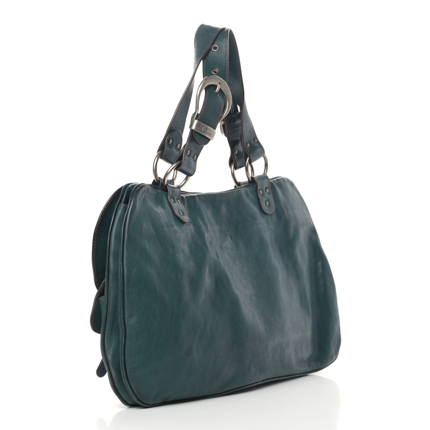 Calfskin Medium Gaucho Double Saddle Bag Dark Blue