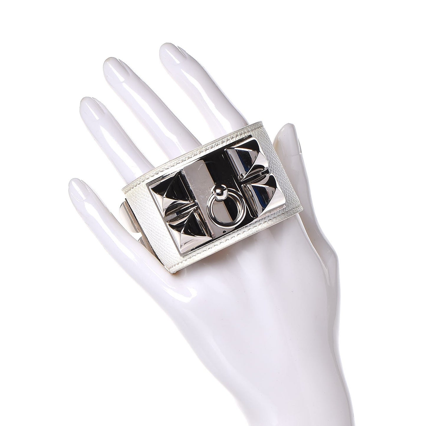 Epsom Collier de Chien CDC Bracelet S Blanc White