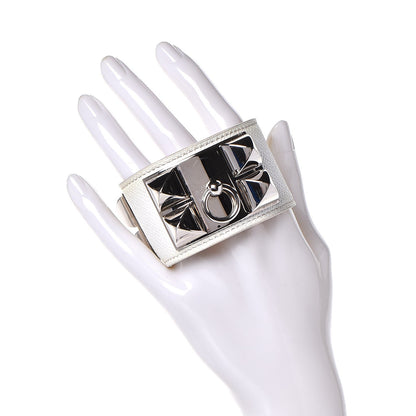 Hermes Epsom Collier de Chien CDC Bracelet S Blanc White 2 of 9