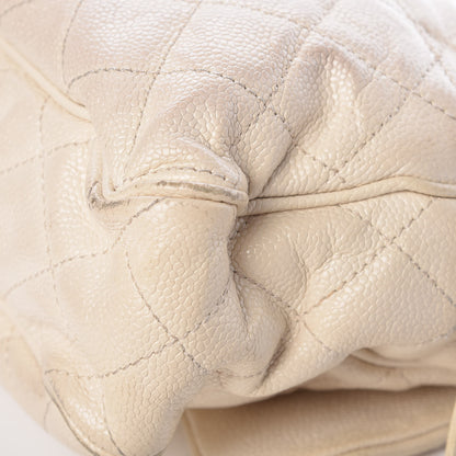 Chanel Caviar Quilted Large Shiva Flap White 13 of 15