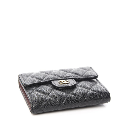 Chanel Caviar Quilted Compact Flap Wallet Black 3 of 7
