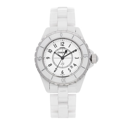 Chanel Stainless Steel Ceramic 33mm J12 Quartz Watch White 1 of 4