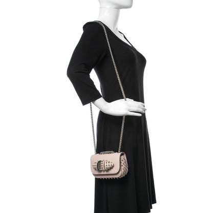Christian Louboutin Calfskin Spikes Mini Sweety Charity NV Crossbody Bag Ballerina 3 of 10