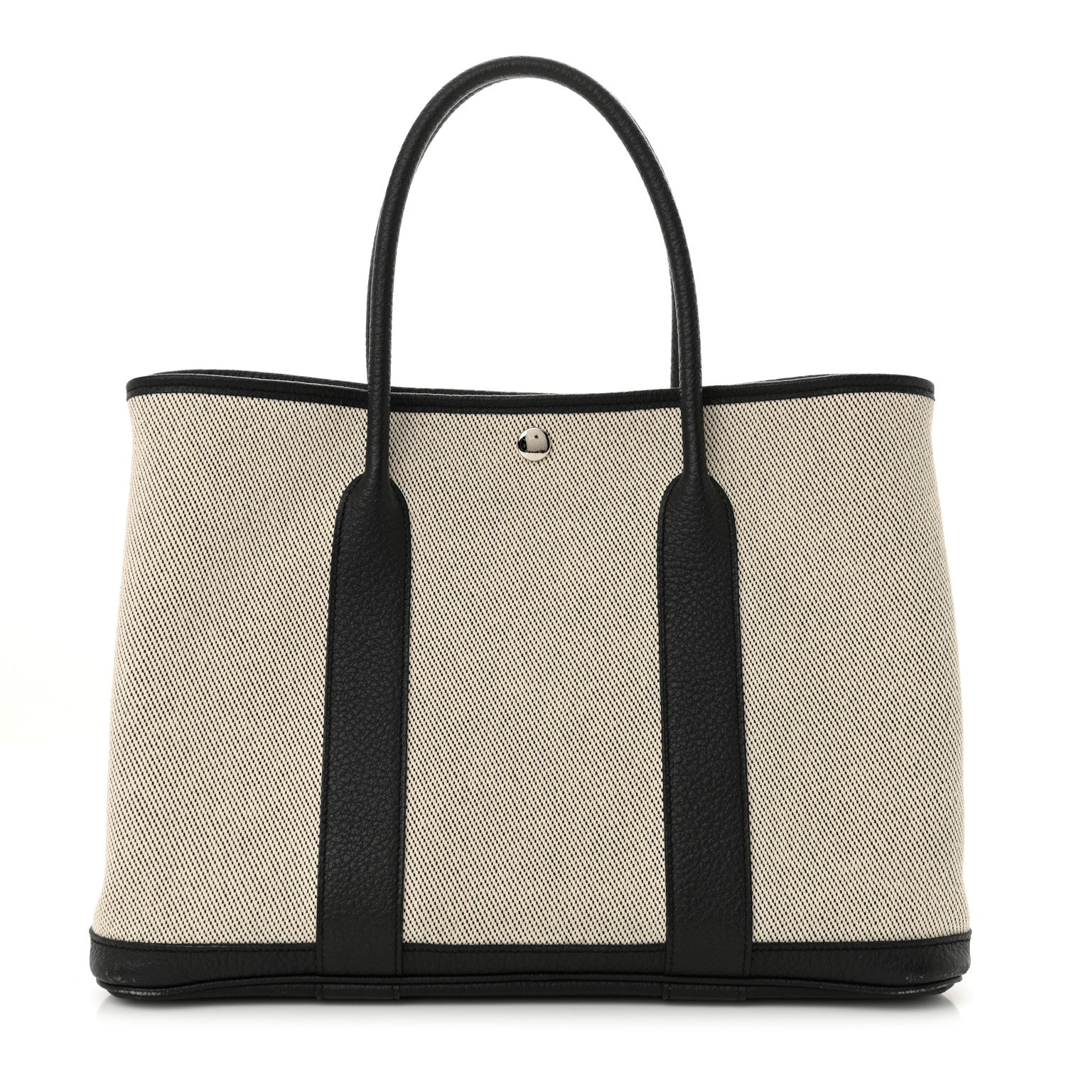 Hermes Toile Buffle Skipper Garden Party 36 MM Tote Black 1 of 15