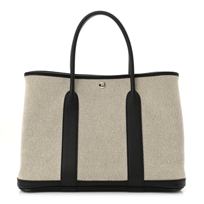 Hermes Toile Buffle Skipper Garden Party 36 MM Tote Black 1 of 15