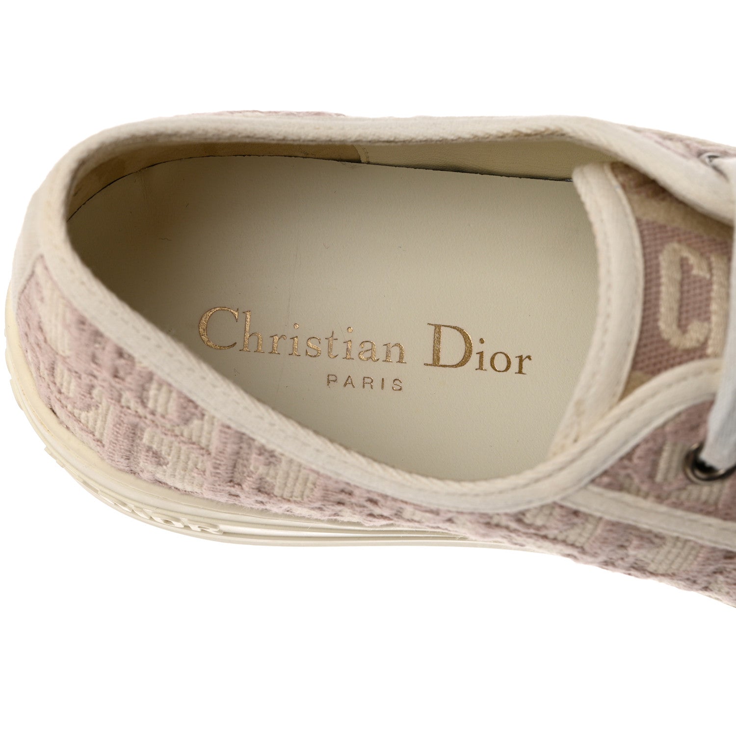 Christian Dior Canvas Oblique Walk'N'Dior Low Top Sneakers 39 Powder Nude 7 of 10