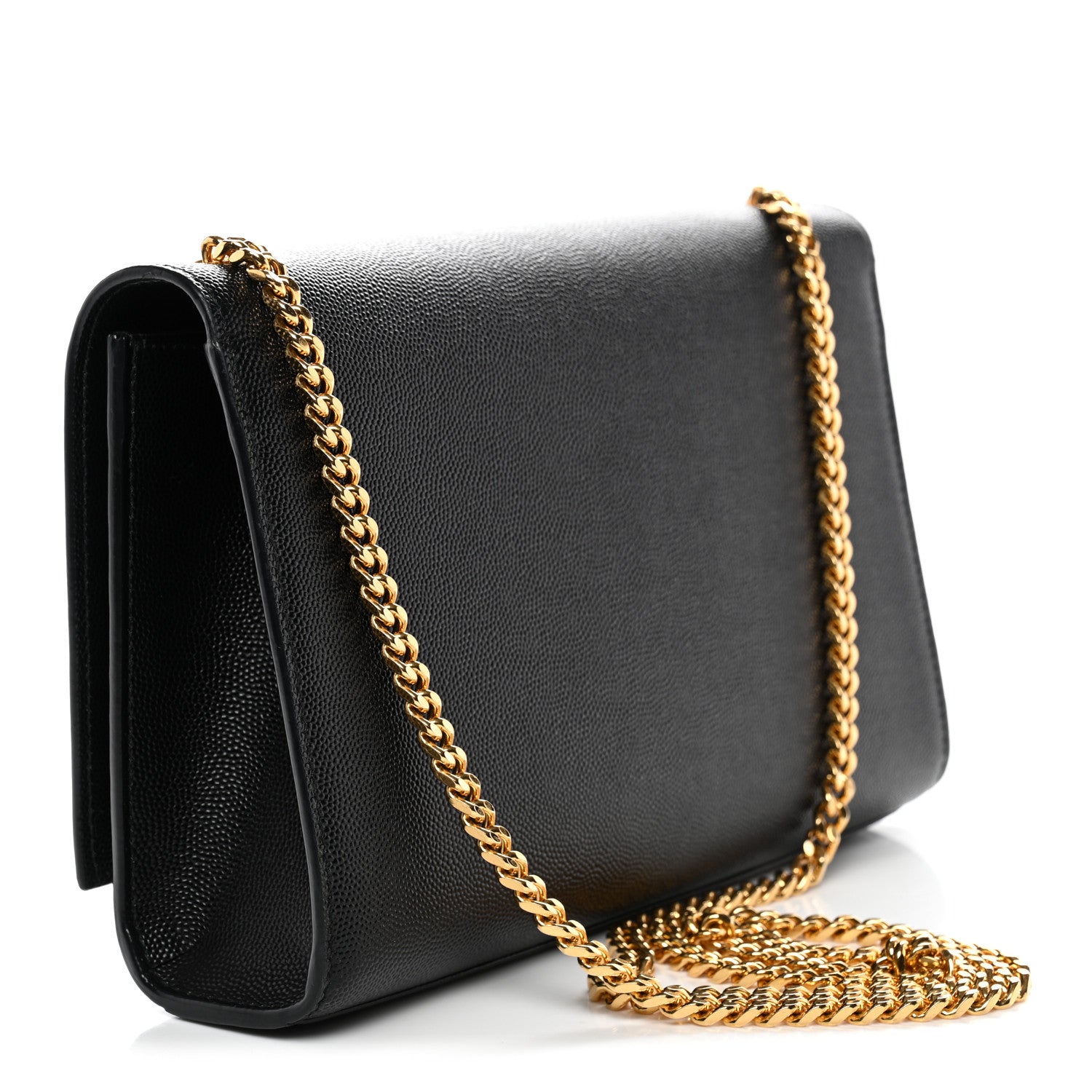 Saint Laurent Grain De Poudre Medium Classic Monogram Kate Satchel Black 3 of 10
