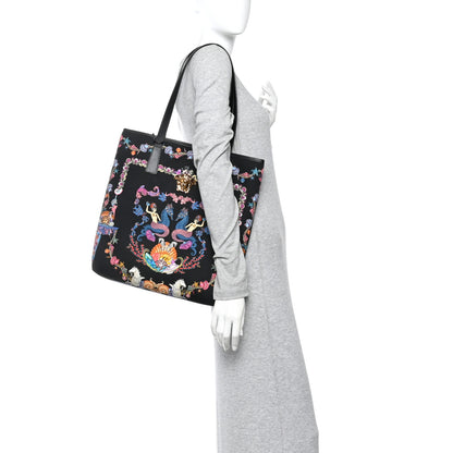Versace Canvas Underwater Medusa Tote Black Multicolor 2 of 9