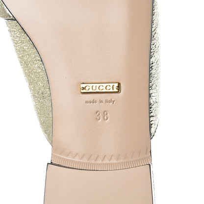 Gucci Galassia Womens GG Marmont Fringe Slippers 38 Platino 7 of 8