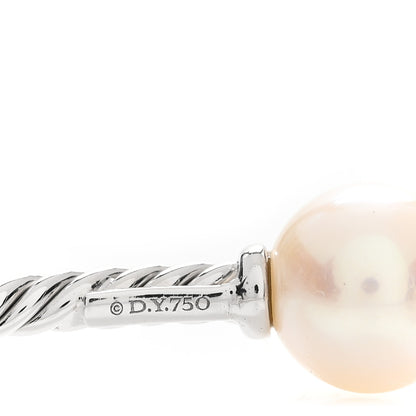 David Yurman 18K White Gold Pearl 9mm Solari Bracelet 3 of 4