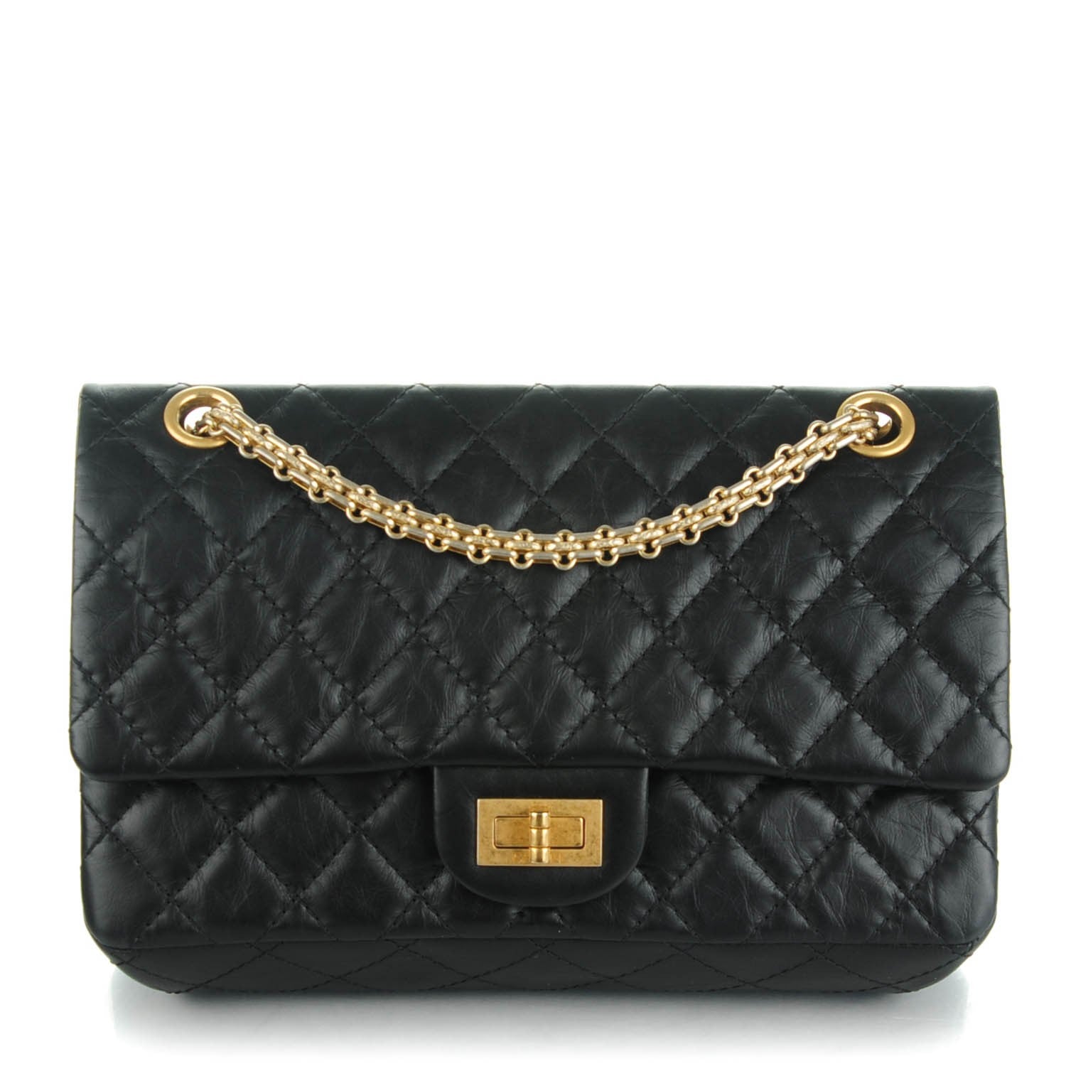Chanel Aged Calfskin Quilted 2.55 Reissue 225 Flap Black 1 of 8
