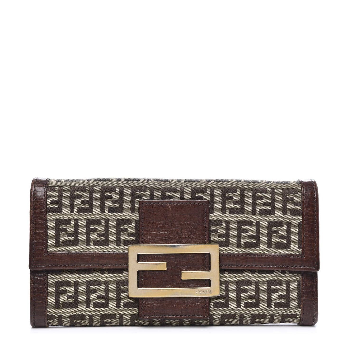 Zucchino Vitello Continental Wallet Mogano Panna Bruciato