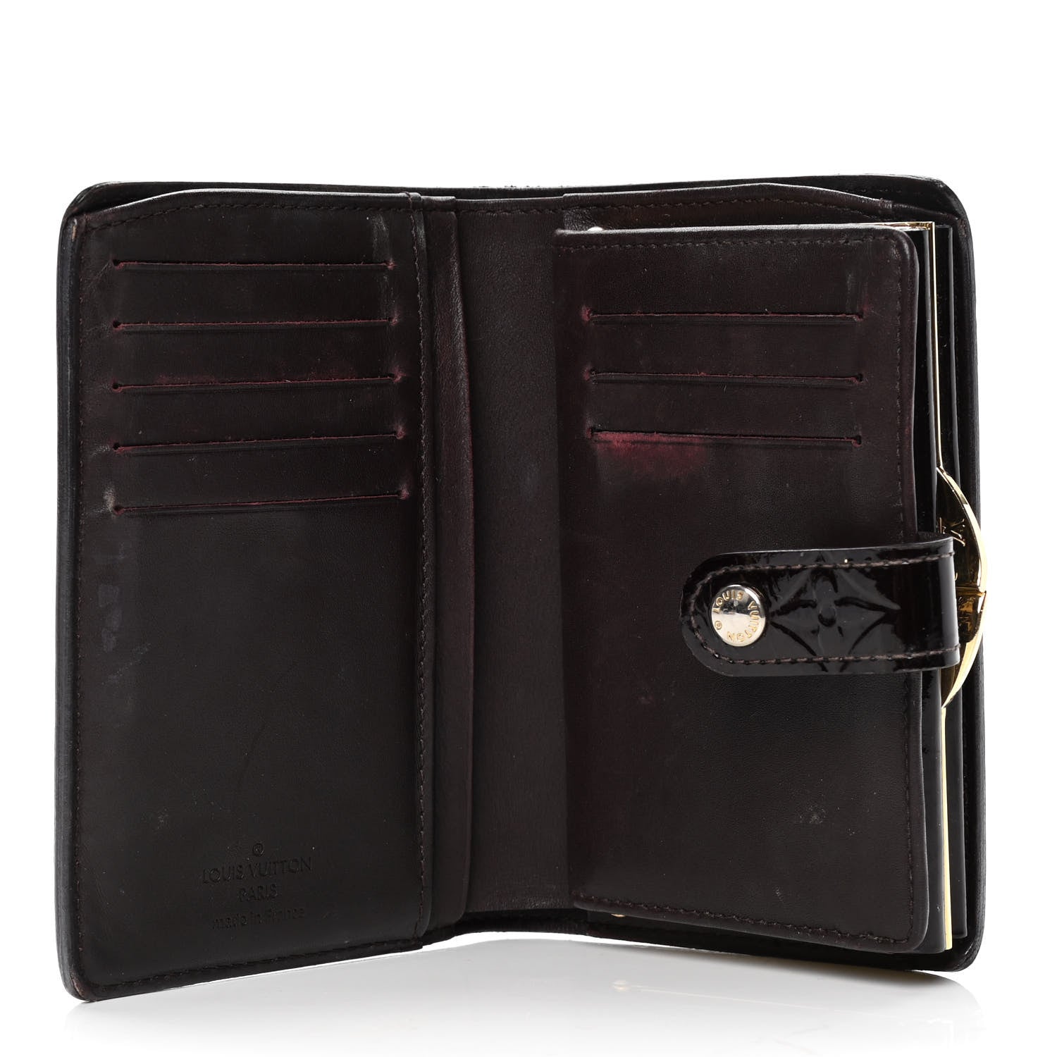 Louis Vuitton Vernis French Purse Wallet Amarante 3 of 5