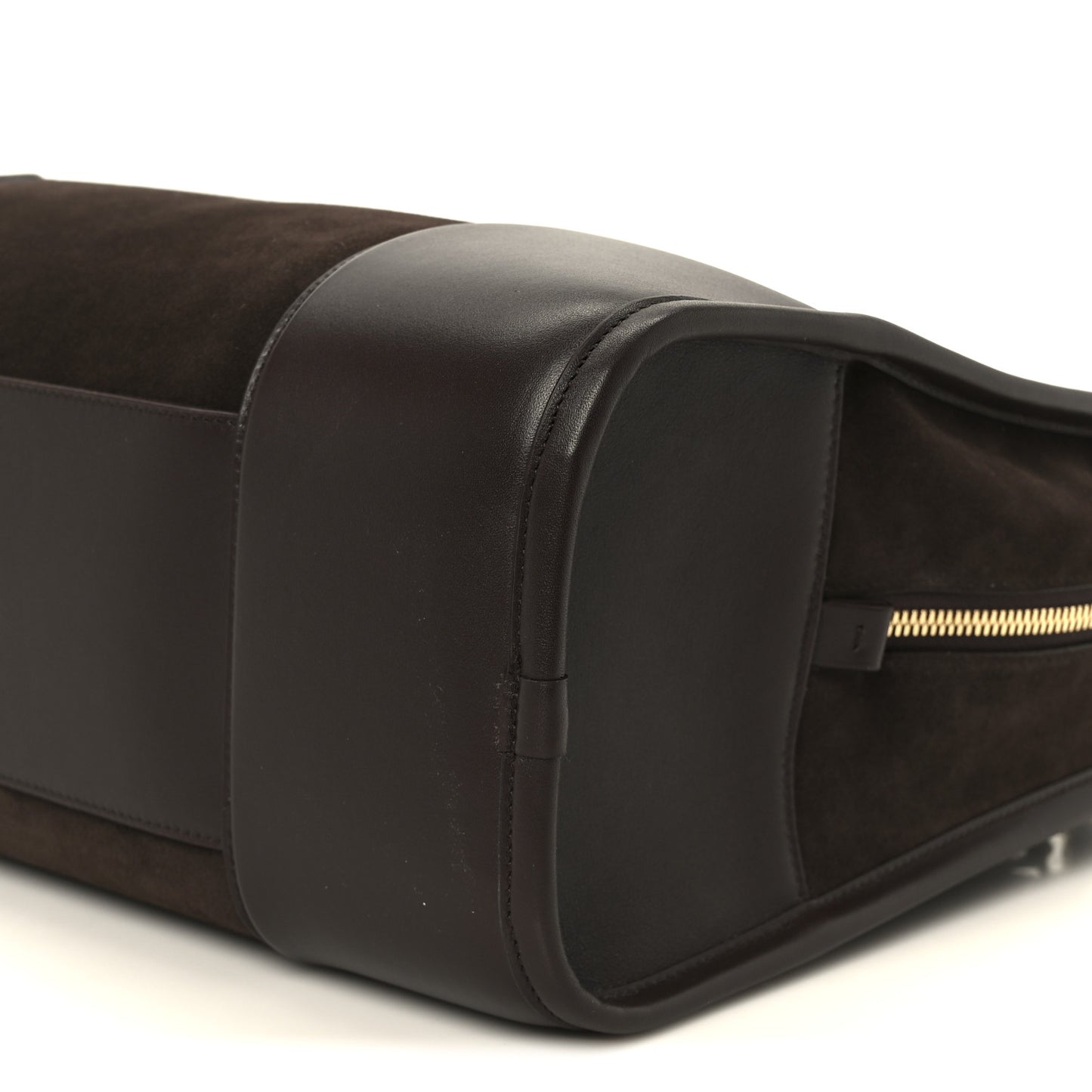 Suede Calfskin Large Amazona 180 Dark Chestnut