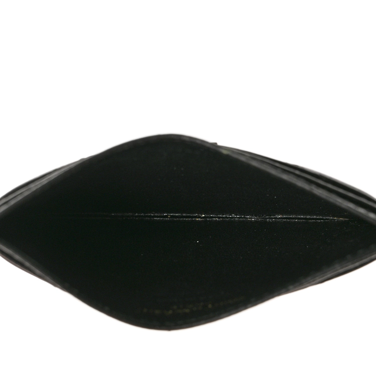 Saint Laurent Grain De Poudre Matelasse Chevron Monogram Credit Card Case Black 5 of 7