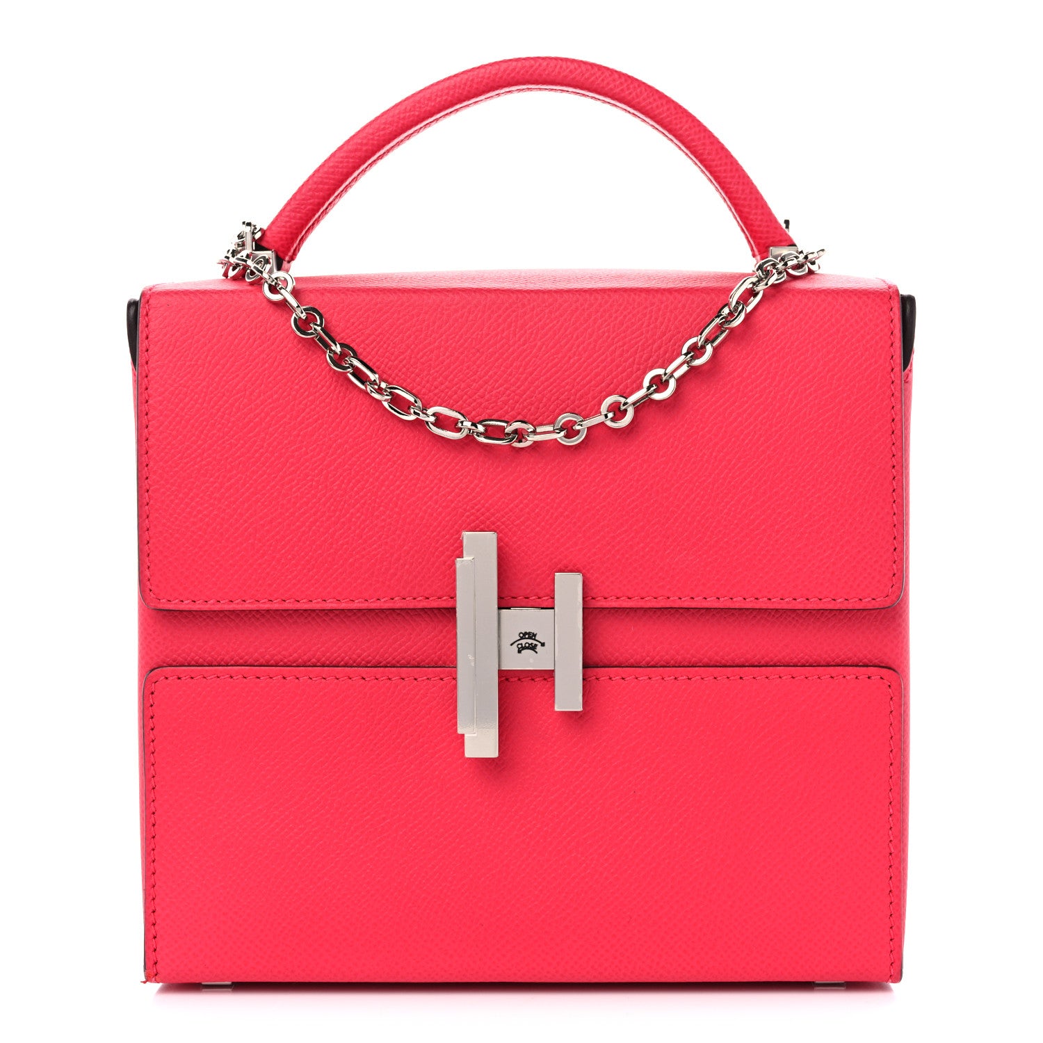 Hermes Epsom Cinhetic Boxy Top Handle Bag Rose Extreme 1 of 10
