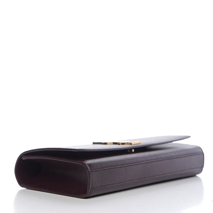 Saint Laurent Grain De Poudre Classic Monogram Cassandre Clutch Amaranto 3 of 7