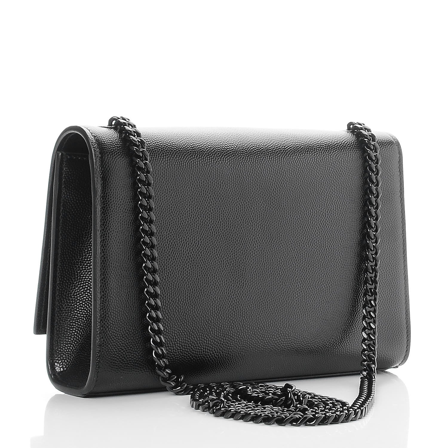 Saint Laurent Grain De Poudre Small Monogram Kate Satchel Black 3 of 6