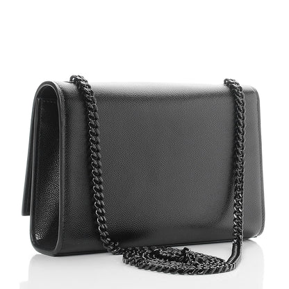 Saint Laurent Grain De Poudre Small Monogram Kate Satchel Black 3 of 6