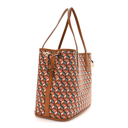 MCM Visetos Medium Liz Reversible Shopper Tote Cognac 5 of 16