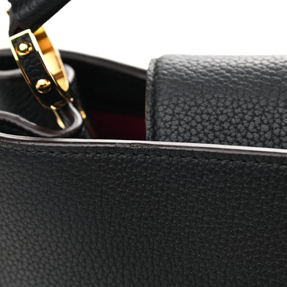 Louis Vuitton Taurillon Capucines MM Black Fuchsia 9 of 12