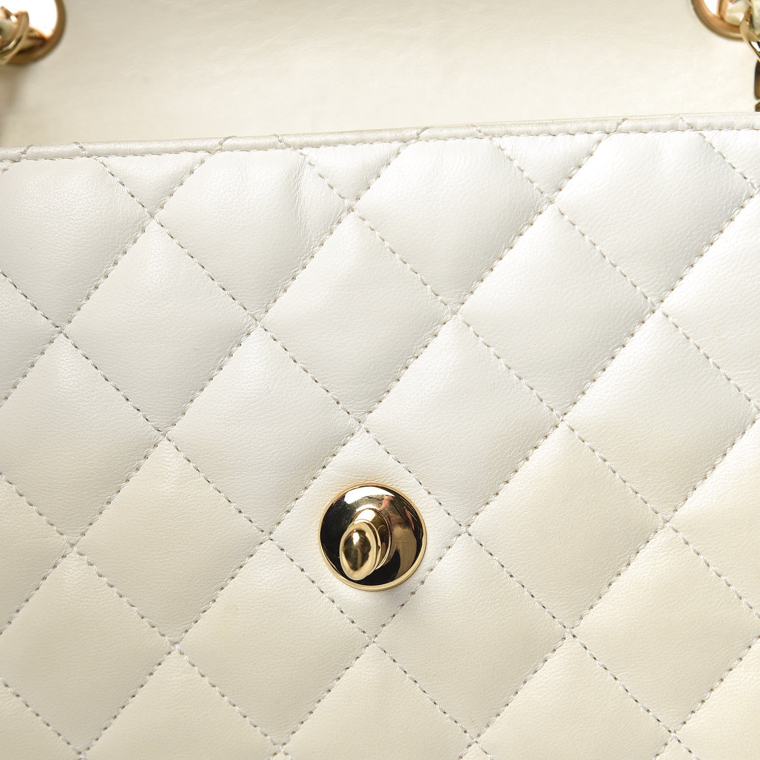 Chanel Lambskin Quilted Mini Square Flap White 27 of 31