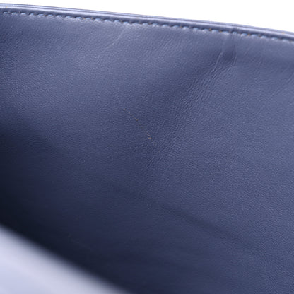 Chanel Lambskin Quilted Maxi Double Flap Blue 13 of 21