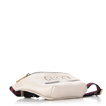 Gucci Grained Calfskin Small Logo Belt Bag White 4 of 10