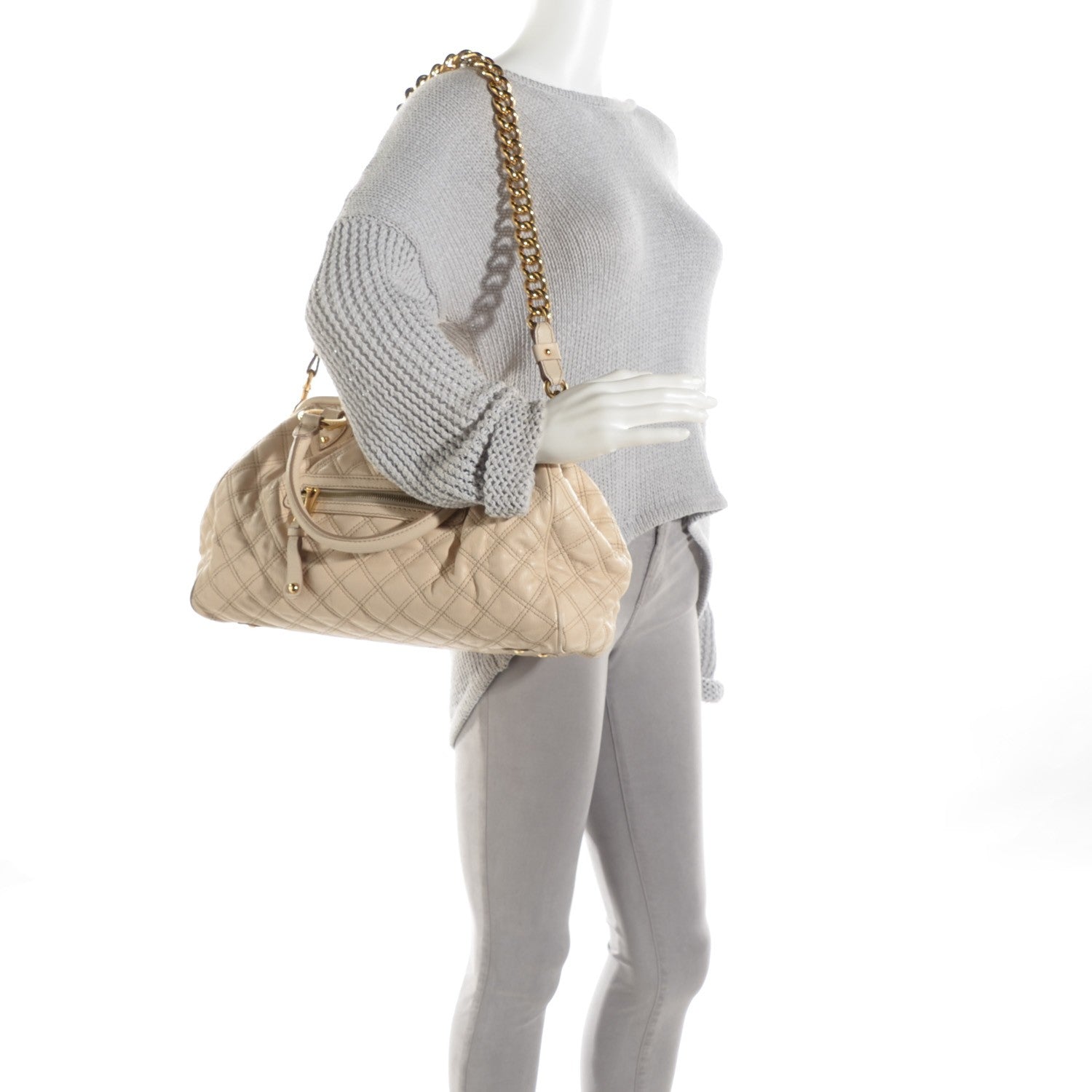 Marc Jacobs Calfskin Quilted Stam Milk 2 of 10