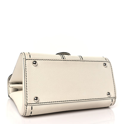 Delvaux Grained Rodeo Calfskin Surpique Mini Brillant Satchel White 5 of 12