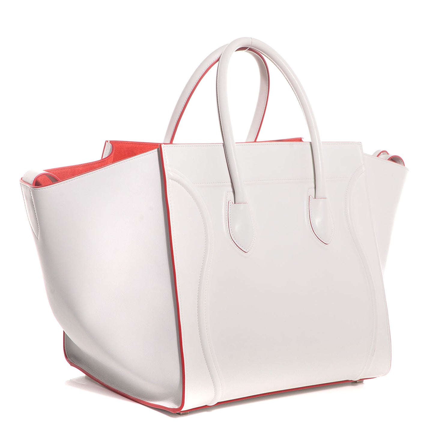 Smooth Calfskin Medium Phantom Luggage White