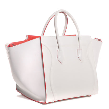 Celine Smooth Calfskin Medium Phantom Luggage White 3 of 9